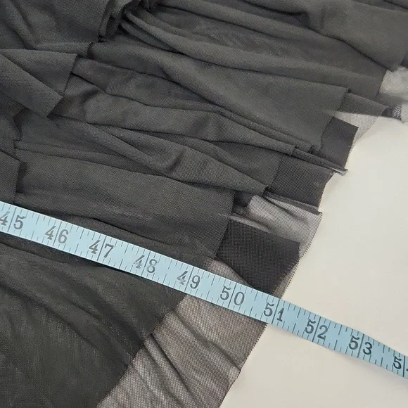 Torrid Midi Mesh Ruffle Black Dress - Picture 14 of 16